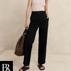 Banana Republic Ultra High Rise Authentic Straight Belted Chino Pant NWT